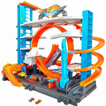 Hot Wheels city garáž se smyčkou