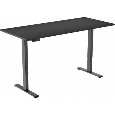 AlzaErgo Table ET2 Essential černý + deska 140×80 cm lamino černá – Zboží Dáma