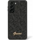 Pouzdro Guess PC/TPU Glitter Flakes Metal Logo Samsung Galaxy S23+ černé