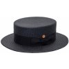 Klobouk Mayser letní slaměný černý boater klobouk panamský klobouk Gondolo Panama