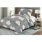 XHOUSE Mikroplyš povlečení OVEČKY šedé 140x200 70x90 – Zboží Dáma