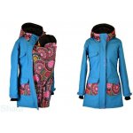 Shara softshellový kabát zimní vsadka se vzorem přední nošení petrolej/kaleidoskop – Zboží Dáma