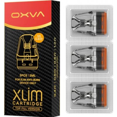 OXVA Xlim Top Fill SS cartridge 0,8 ohm 2ml 3Pack – Zbozi.Blesk.cz