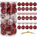 SPRINGOS Vánoční baňky červeno-bílé mix 7cm sada 30ks CA0150-XG – Hledejceny.cz