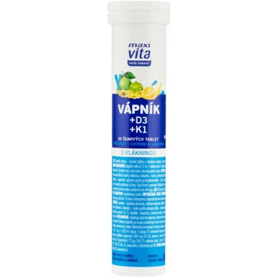 Maxi Vita Vápník + D3 + K1 20 eff. tablet – Hledejceny.cz