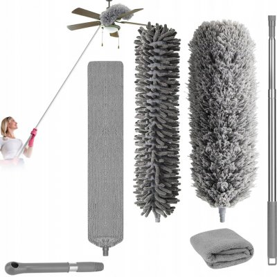 Tulmero Teleskopická prachovka šedá mikrovlákno 40,5 cm - 210 cm – Sleviste.cz