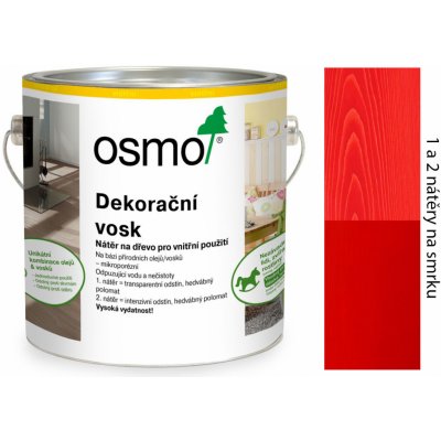 Osmo 3104 Dekorační vosk intenzivní 0,375 l Červený – Hledejceny.cz