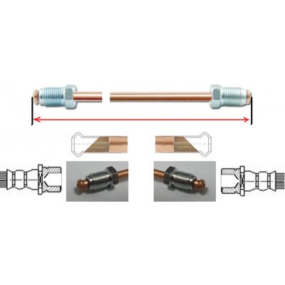 WP WP-028 Brzdová trubka 550 mm SF měděná 4,75 mm, holendr M10 x 1 mm (WP-028) | Zboží Auto