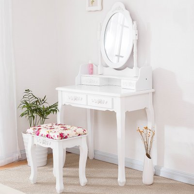 Ekspan toaletní stolek s taburetem 01 bílý – Zboží Dáma