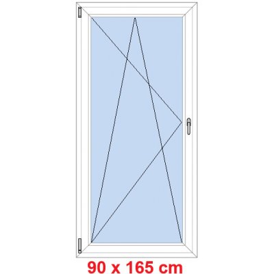Soft Balkonové dveře otevíravé a sklopné Antracit krupička/bílá levé 90 x 165 cm – Hledejceny.cz