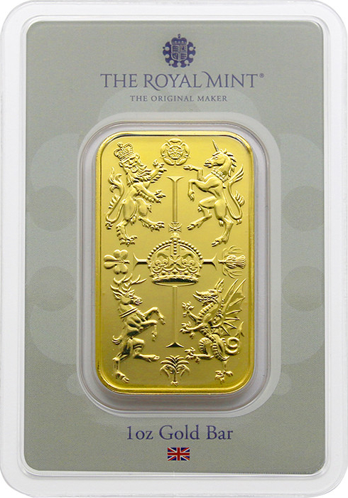 The Royal Mint Oslava nástupu Karla III na trůn zlatý slitek 1 oz
