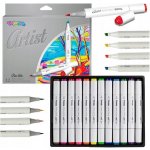Officeline Colorino Artist Oboustranné skicovací fixy 12 barev R92470 – Zboží Mobilmania