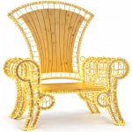 DECOLED 3D LED křeslo interiérové, 850 teple bílých diod, červené čalounění, IP44, hliník, Eco Fix – Hledejceny.cz