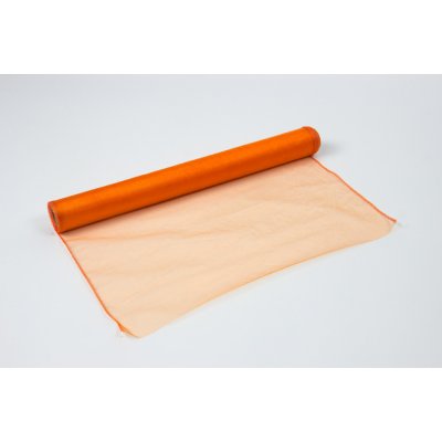 Organza 40cm/10y tmavě oranžová 014 – Zboží Dáma