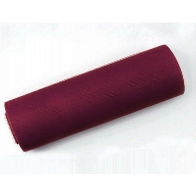 Partydeco tyl 15 cm x 9 m burgundy - aranžérský materiál na svatební výzdoby – Zboží Dáma