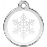 Red Dingo známka Snowflake white Sněhová vločka bílá S 20 mm – Zboží Dáma
