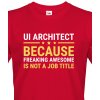 Pánské Tričko Bezvatriko tričko pro UI architekty červená
