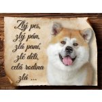 Sport hobby Cedulka Akita Inu II Zlý pes... 15 x 11 cm – Zbozi.Blesk.cz