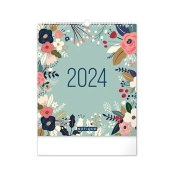 Nástěnný plánovací Presco Group Květy 30 × 34 cm 2024