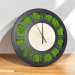 Mechové hodiny 41 cm - černá-černá-topol – Zboží Dáma