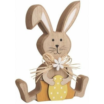 Zajíc dřevěný s béžovou sukní na postavení 11,5 x 20 cm – Hledejceny.cz