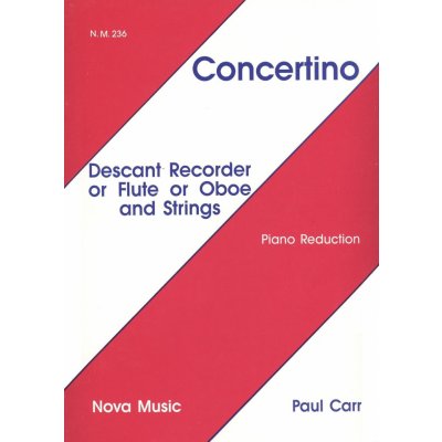 CARR, Paul CONCERTINO zobcová flétna příčná flétna/hoboj a klavír – Zboží Mobilmania