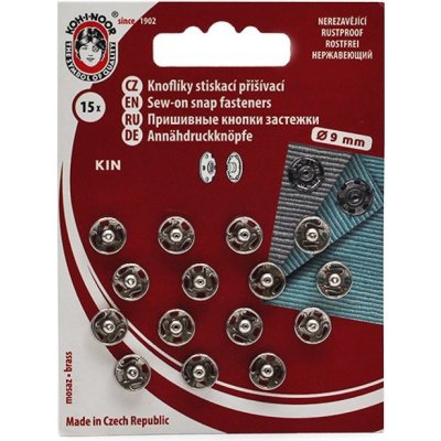 KIN Knoflíky stiskací patentky Ms průměr 9mm (vel. 1) – Zboží Mobilmania