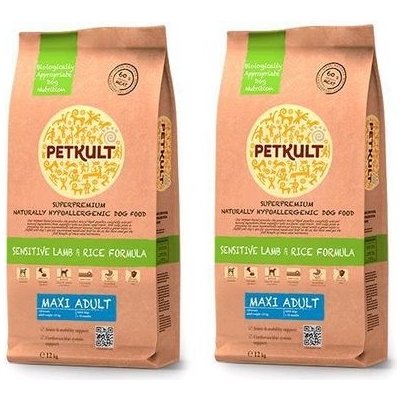 Petkult Maxi Adult Lamb & Rice 2 x 12 kg