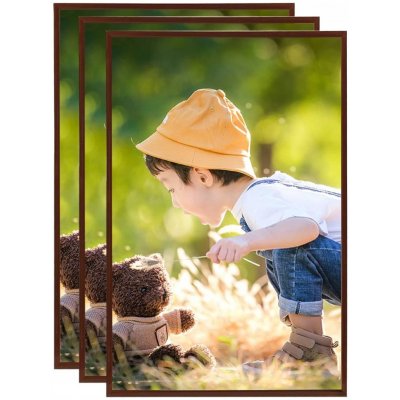 zahrada-XL Fotorámečky koláž 3 ks na zeď/stůl bronzové 59,4 x 84 cm MDF – Hledejceny.cz