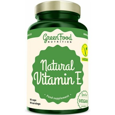 GreenFood Natural Vitamin E 90 kapslí – Hledejceny.cz