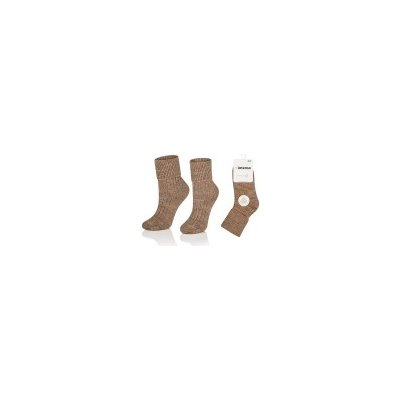 Intenso Natural Wool vlněné beztlaké dámské ponožky béžové – Zboží Mobilmania