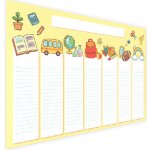 ALLboards Magnetická bezrámová kovová tabule s potiskem 60 x 40 cm - žlutý rozvrh – Hledejceny.cz