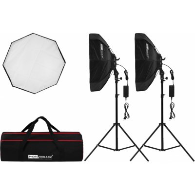 Phototools 2x Daylight GDL octagon 60cm, trvalé LED světlo 5600K – Zboží Mobilmania