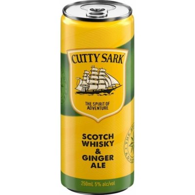 Cutty Sark Scotch Whisky a Ginger Ale koktejl 5% 0,25l (plechovka) – Zboží Dáma