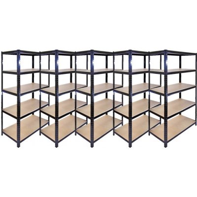 Fistar 2000x900x400 mm Lakovaný 5-policový černý 5 ks – HobbyKompas.cz
