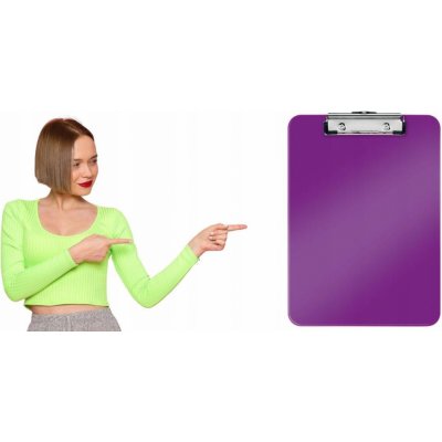 Leitz Wow A4 deska s klipem purpurová – Sleviste.cz