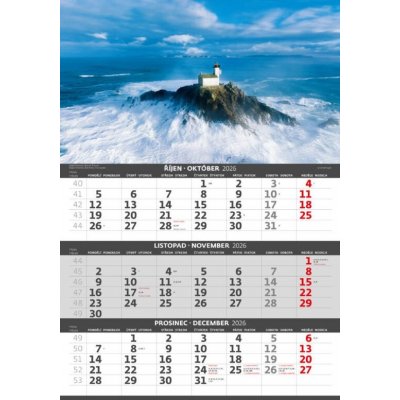 Tříměsíční Pobřeží nástěnný 2026 – Zbozi.Blesk.cz