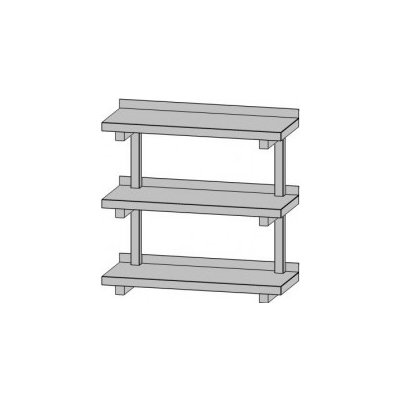 Nerezová nástěnná police třípatrová (šířka 350 mm) délka 2000 mm – Zboží Mobilmania
