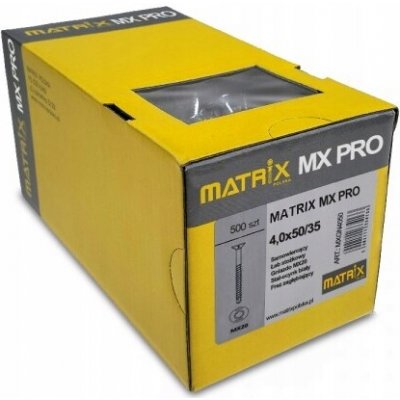 Šrouby do dřeva Matrix 4 x 50 mm, 500 ks – Hledejceny.cz
