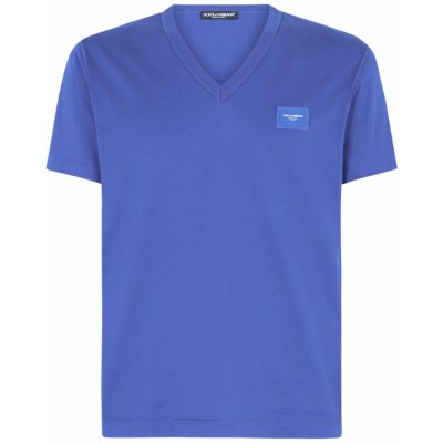 DOLCE & GABBANA Basic Blue tričko Modrá