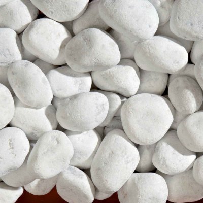 Okrasné valounky Bianco Carrara 40 - 60 mm 25 kg – Zboží Dáma