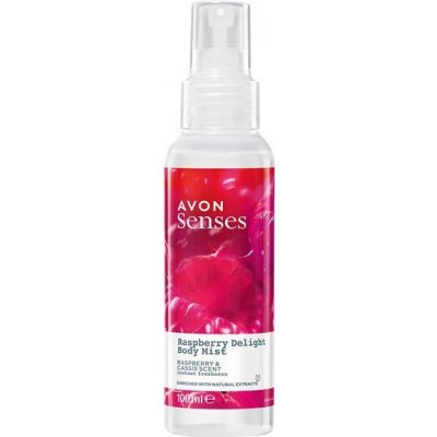 Avon Senses tělový sprej s vůní maliny a rybízového likéru 100 ml od 69 Kč  - Heureka.cz