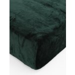 MKLuzkoviny.cz Prostěradlo mikroplyš Deluxe tmavě zelené 200x200 – Zboží Mobilmania