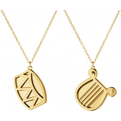 Georg Jensen Pozlacená vánoční ozdoba CC 2026 Drum / Harp – set 2 ks, zlatá barva, kov – Hledejceny.cz