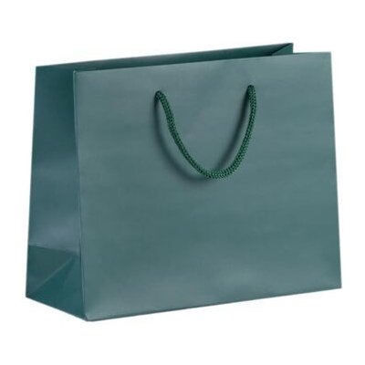 Luxusní dárková papírová taška zelená Exclusiv 250x100x 200 mm s krouceným textilním uchem – Zbozi.Blesk.cz