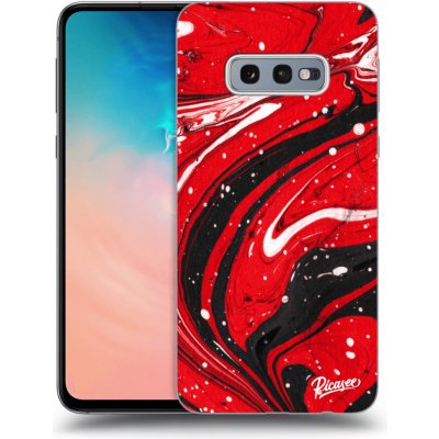 Pouzdro Picasee silikonové Samsung Galaxy S10e G970 - Red black čiré – Zboží Mobilmania