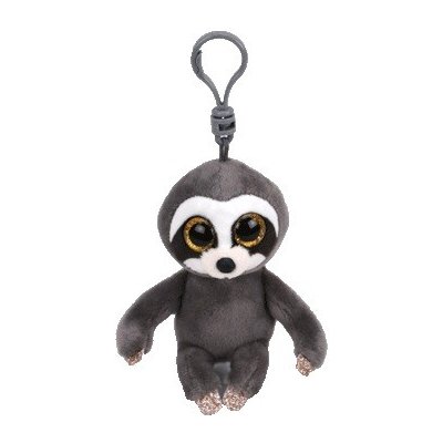 Přívěsek na klíče TY Beanie Boos DANGLER šedý lenochod 8 small 3˝ 5 cm