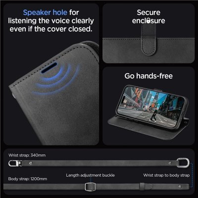 Spigen Wallet S Pro, - iPhone 15 Pro černé – Zboží Mobilmania