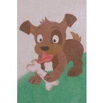 Radost v písku Šablona na pískování štěňátko s kostí A4 210 x 297 mm – Zboží Mobilmania