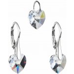 Pavona Sada šperků s krystaly Swarovski náušnice a přívěsek bílá srdce 39003.1 – Zboží Mobilmania